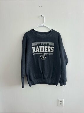 Team Apparel Las Vegas Raiders Black Crewneck Sweatshirt